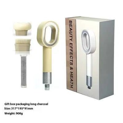 High - Pressure Shower Head With 97% Chlorine Removal Filter - MotionGlowLightMotionGlowLightBeauty device with attachments and packaging on a white background