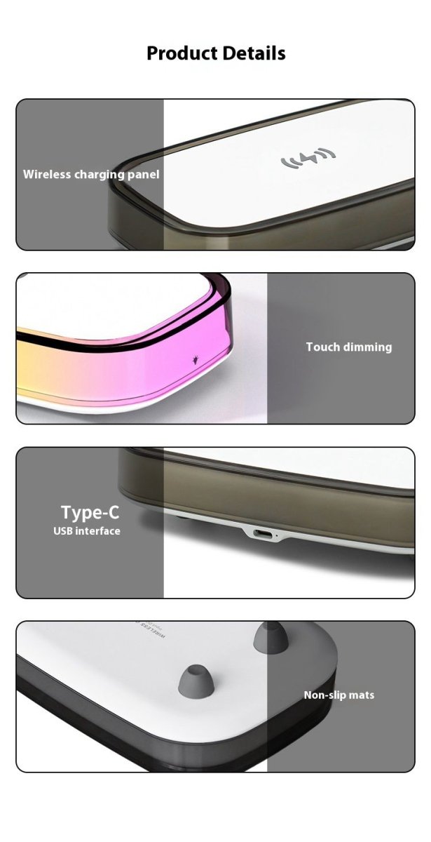 Wireless Charger Bedside Lamp - MotionGlowLightMotionGlowLightWireless Charger Bedside Lamp